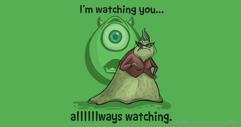 Always Watching Monsters Inc Still Echoes Rozs Iconic Line